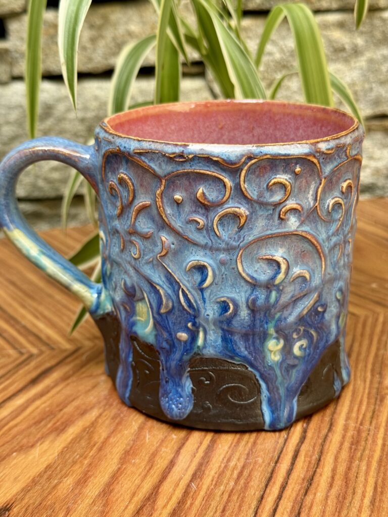 97 - Becher Ornament Blau